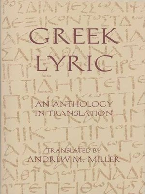 cover image of Greek Lyric